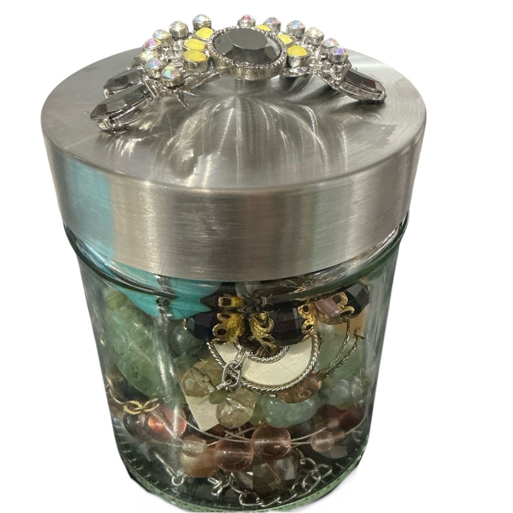 Mini Mystery Jewelry Jar 13+ Pieces Mostly Vintage Some Contemporary